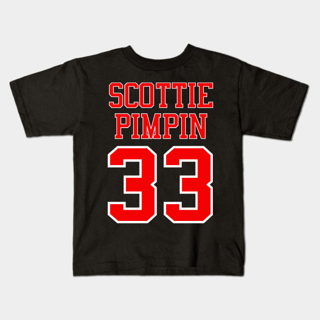 Scottie Pimpin 33 Jersey Shirsey (Black & White Lettering) T-Shirt